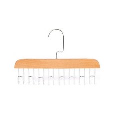 百貨King 多功能掛勾衣架, 28 x 18cm, 荷木+不鏽鋼, 顏色隨機, 3個