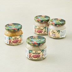 푸드케어 중기 7~8개월 클레 프로틴 이유식 한우오트밀죽 150g + 한우펌킨죽 150g + 한우병아리콩죽 150g + 아기백숙 150g 세트, 600g, 1세트