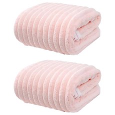 雲朵絨浴巾, 櫻花粉, 2條
