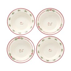 Modern House ON L 胖貓咪 聖誕貓咪 小碟子 4入組 D15, 白色, 1個, 單品