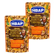 HBAF 烤玉米味花生與玉米粒, 120g, 2包