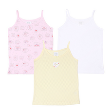 Kids Line 女童印花細肩帶背心 3入