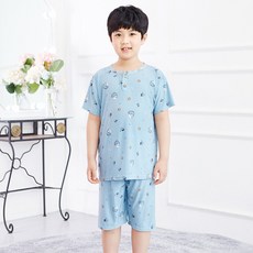 KIDS LINE 兒童涼感透氣午睡涼感睡衣上衣下褲組 短袖