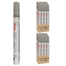 Pentel 飛龍文具 油漆筆 粗 MMP10-Z 銀色 Super Silver Medium Bullet Point, 1色, 2盒