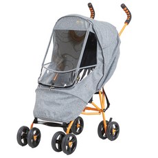 MomNest 孩童推車防雨防蚊罩, 黑灰色