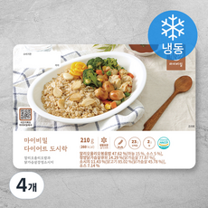마이비밀 다이어트도시락 알리오올리오밥과 닭가슴살강정소시지 (냉동), 210g, 4개