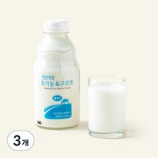 범산목장 유기가공식품인증 플레인요구르트, 450ml, 1개입, 3개