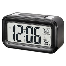 E.dot 多功能LED感光懶人智慧鬧鐘, 黑色, 尺寸13.8x4.5x8cm, ABS塑料