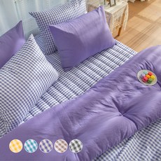yesbedding 韓國製造 經典格紋薄被 單品, 莓果派