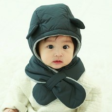 MUXUE 孩童一體式保暖圍巾帽