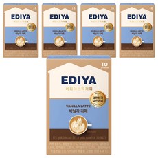 이디야 바닐라 라떼 분말, 17.5g, 10개입, 5개