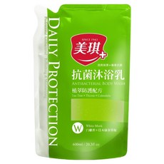 美琪 抗菌沐浴乳補充包 白麝香, 600ml, 1包