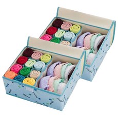 Market Gamsung布製內衣收納箱 隨機出貨, 2個