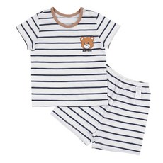 Maykids 兒童透氣小熊朋友五分竹節棉上下套裝