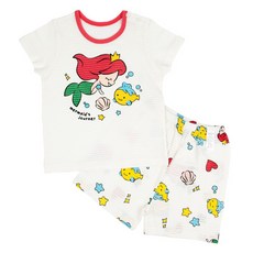 Maykids 女童紅美人魚五分變色上下套裝
