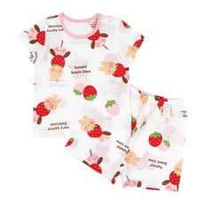 Maykids 兒童零食時光五分長度提花上下裝套裝