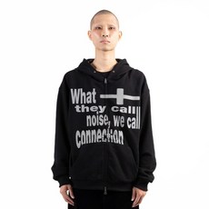 saintpain 男女通用條紋雙面連帽拉鍊外套