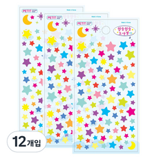 Petit Twinkle小星星 第2彈 精美貼紙, 混合顏色, 12入