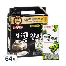 삼육두유 검은콩 참깨 두유, 190ml, 64개