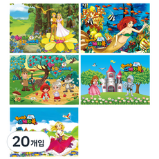 Fullcolors 여아용 뜯어쓰는 동화스케치북 5p 랜덤 발송, 30매, 20개입, 345 x 248 mm