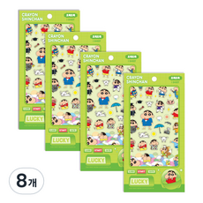 Flyingwhales 蠟筆小新幸運貼紙, 8個, 綠色