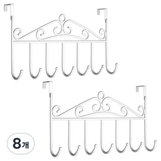 Ohmadang 經典門後掛衣架, 白色, 8個