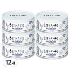 레츠케이트 전연령 고양이 오레오 블랙효모 컴플리트 뉴트리션 주식캔, 닭, 80g, 12개