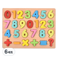 오즈토이 목제 입체 퍼즐 숫자, 6세트, 26피스