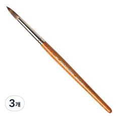 HWAHONG 華虹 圓頭人造合成毛細筆 345, 5號, 3個