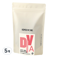 커피앳웍스 디바 커피원두, 200g, 홀빈(분쇄안함), 5개