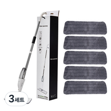 Market Plan 噴水清潔拖把 + 拖布5片組, 3套