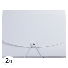 올인셀 깔끔한 아코디언 파일 13칸 A4, 화이트, 2개