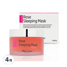 스킨덤 보습케어 로즈 슬리핑 마스크, 50ml, 4개
