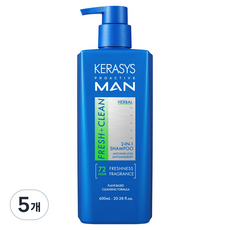 케라시스 프로액티브 맨 탈모증상완화 샴푸 허벌, 5개, 600ml