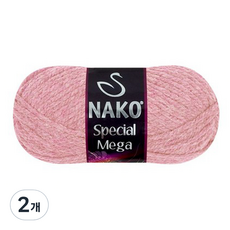 NAKO yarna 特殊巨型編織線, 2個, 241 粉色混色