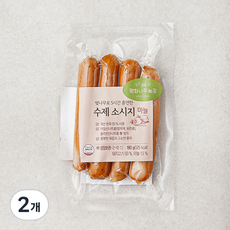 벚나무로 5시간 훈연한 수제 소시지 마늘, 180g, 2개