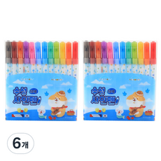 모닝글로리 12색 수성사인펜, 블루, 6개