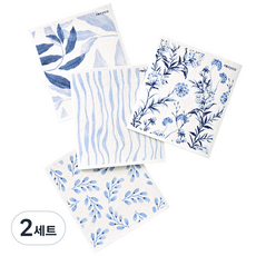 Recyco 纖維素可重複使用抹布 水彩花卉圖案 4件組, 2套