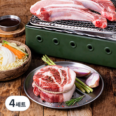 산지직송 한돈 바베큐 통목심 400g + 돈대갈비 600g 세트, 4세트