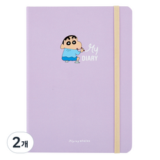 플라잉웨일즈 짱구는못말려 마이 다이어리 M, 퍼플, 2개