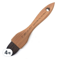 아트시크릿 350 FB 자연모 혼모 대나무 핸들 수채화 브러쉬, 1호, 4개