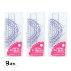 morning glory 智慧三角尺角度器組, 9套, 粉紅色