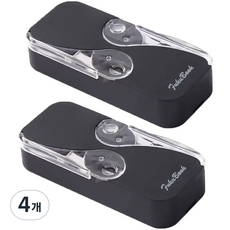 Youngnumol 便攜簡易自動牙線盒+牙線套組黑色, 12入, 4個