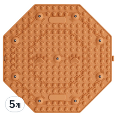 라온템 발바닥 지압판 매트, 5개, 오렌지