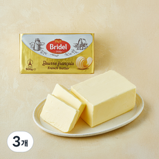 브리델 무염 버터, 500g, 3개