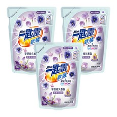Attack 一匙靈 台灣公司貨 歡馨香氛洗衣精補充包 蝶舞紫羅蘭, 1.5kg, 3包