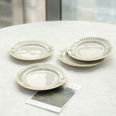 Syracuse CHINA 麵包盤 15.5cm, 盤子 4p, 4個, 綠色月桂