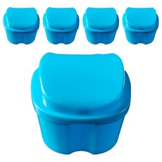 Darenina 假牙收納盒 藍色, 1入, 5個