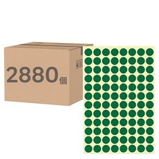 鶴屋 圓形 圓點標籤 101D 綠色, 3個, 960個裝