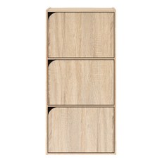 HOPMA 合馬家具 斯麥三門收納櫃 漂流木 淺橡木 12kg 歐盟E1等級塑合板, 41.5 x 30 x 89.5cm